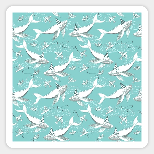 Happy Birthday Whale Sticker by SWON Design